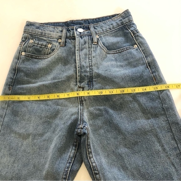 Princess Polly Button Fly Raw Hem High Waist Jeans Size 0/EU 32 - Picture 12 of 12